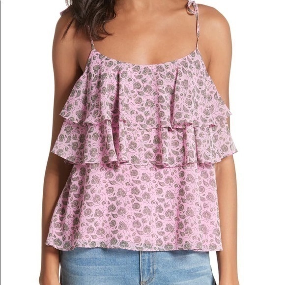 Rebecca Minkoff Atlas Ruffle Tank Top - Picture 1 of 4